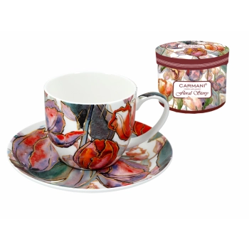 Filiżanka ze spodkiem - Floral Story (CARMANI)
