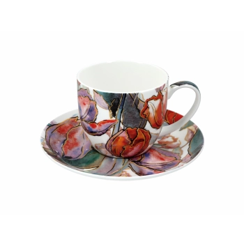 Filiżanka ze spodkiem - Floral Story (CARMANI)