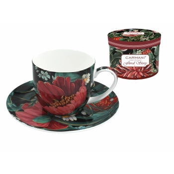 Filiżanka ze spodkiem - Floral Story (CARMANI)