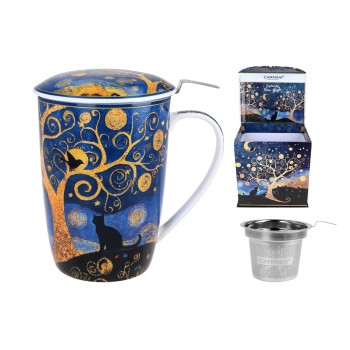 Kubek z sitkiem i przykrywką - inspirowany malarstwem V. van Gogh (CARMANI)