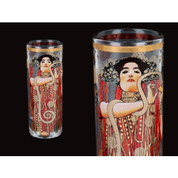 Kieliszek do wódki - G. Klimt. Medycyna (CARMANI) + komplet 4 podkładek korkowych