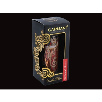 Kieliszek do wódki - G. Klimt. Medycyna (CARMANI) + komplet 4 podkładek korkowych