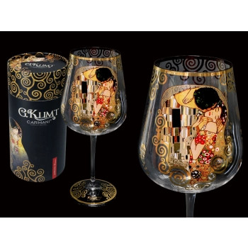 Kieliszek do wina - G. Klimt, Pocałunek (CARMANI)