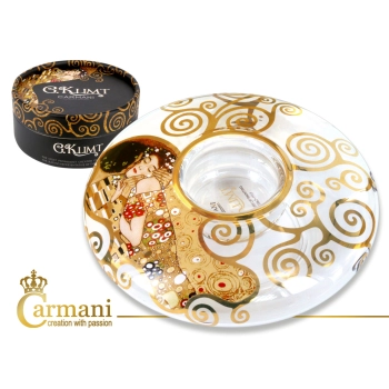 Świecznik dysk duży - G. Klimt Pocałunek (CARMANI)