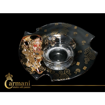 Patera szklana - Gustav Klimt. Pocałunek (CARMANI)
