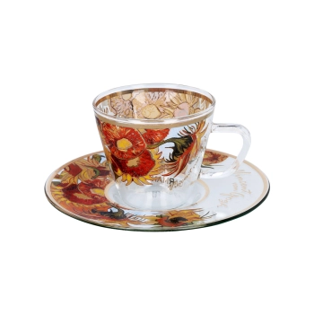 Filiżanka espresso - V. Van Gogh. Słoneczniki (CARMANI)