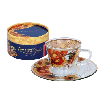 Filiżanka espresso - V. Van Gogh. Słoneczniki (CARMANI)
