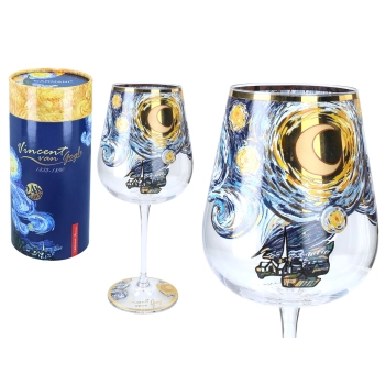 Kieliszek do wina - V. Van Gogh. Gwiaździsta noc (CARMANI)