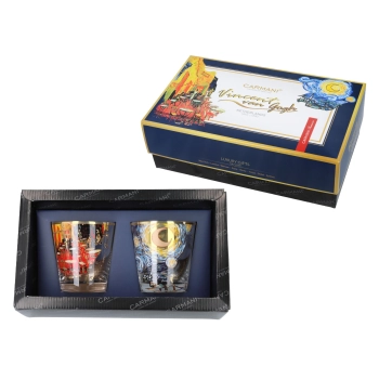 Kpl. 2 szklanek do whisky - V. Van Gogh. Gwiaździsta Noc + Taras kawiarni w nocy (CARMANI)