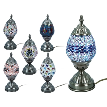 Lampa stołowa - klosz pojedynczy, wielokolorowy