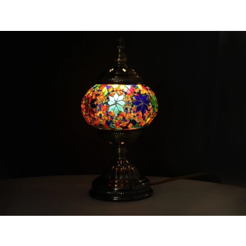 Lampa stołowa - klosz pojedynczy, wielokolorowy