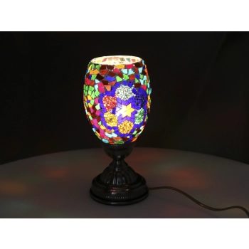 Lampa stołowa - klosz pojedynczy, wielokolorowy