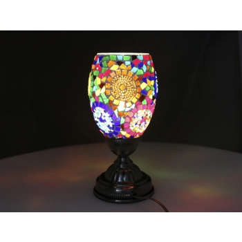 Lampa stołowa - klosz pojedynczy, wielokolorowy