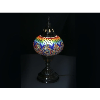 Lampa stołowa - klosz pojedynczy, wielokolorowy
