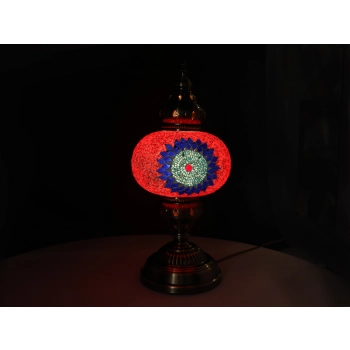 Lampa stołowa - klosz pojedynczy, wielokolorowy