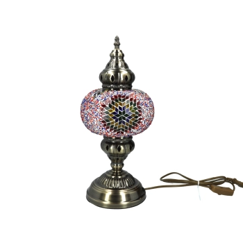 Lampa stołowa - klosz pojedynczy, wielokolorowy