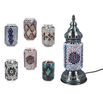 Lampa stołowa - klosz pojedynczy, wielokolorowy