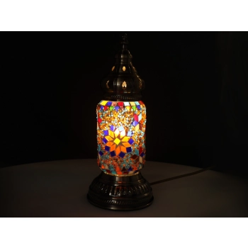 Lampa stołowa - klosz pojedynczy, wielokolorowy