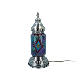 Lampa stołowa - klosz pojedynczy, wielokolorowy