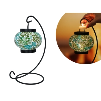 Świecznik/lampion - klosz pojedynczy, wielokolorowy