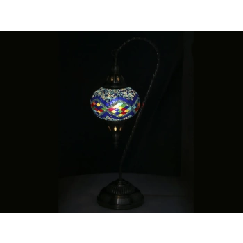 Lampa stołowa - klosz pojedynczy, wielokolorowy