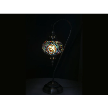 Lampa stołowa - klosz pojedynczy, wielokolorowy