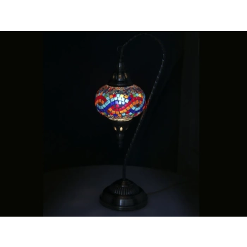 Lampa stołowa - klosz pojedynczy, wielokolorowy