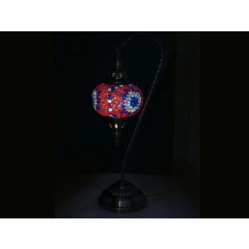 Lampa stołowa - klosz pojedynczy, wielokolorowy