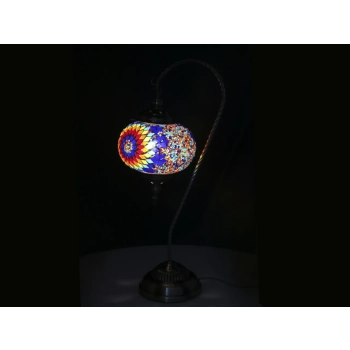 Lampa stołowa - klosz pojedynczy, wielokolorowy
