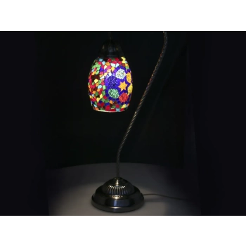 Lampa stołowa - klosz pojedynczy, wielokolorowy
