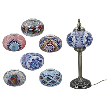 Lampa stołowa - klosz pojedynczy, wielokolorowy