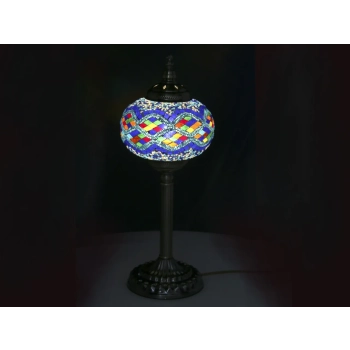 Lampa stołowa - klosz pojedynczy, wielokolorowy