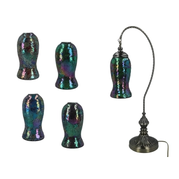 Lampa stołowa - klosz pojedynczy, wielokolorowy