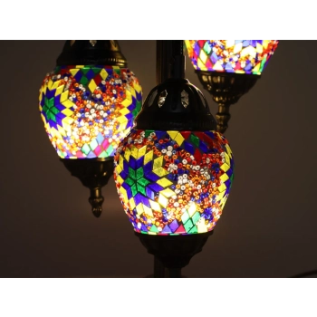 Lampa stołowa - trzy klosze, wielokolorowe