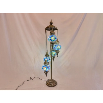 Lampa podłogowa - pięć klosze, wielokolorowe