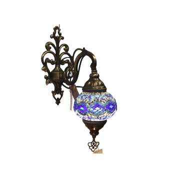 Lampa ścienna - klosz pojedynczy, wielokolorowy