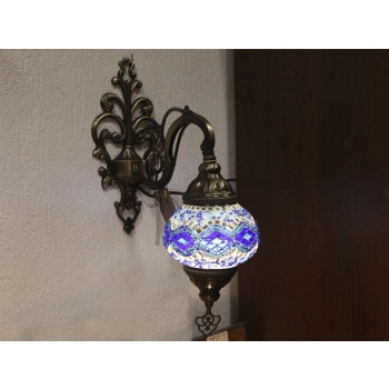 Lampa ścienna - klosz pojedynczy, wielokolorowy