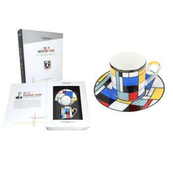 Kpl. Filiżanka ze spodkiem - P. Mondrian, Composition A (CARMANI)
