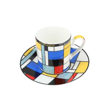 Kpl. Filiżanka ze spodkiem - P. Mondrian, Composition A (CARMANI)