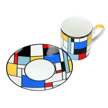 Kpl. Filiżanka ze spodkiem - P. Mondrian, Composition A (CARMANI)