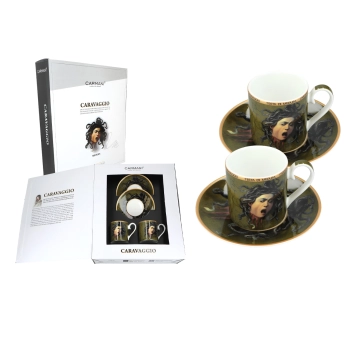 Kpl. 2 filiżanek espresso - M. M de Caravaggio, Głowa Meduzy (CARMANI)