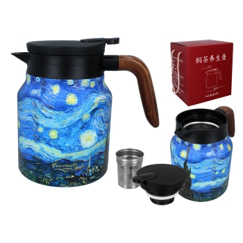 Termos z zaparzarką do herbaty i ziół - V. van Gogh, Gwiaździsta Noc (CARMANI)