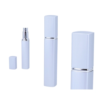 Atomizer - pojemnik karbowany na perfumy/wodę/odświeżacz twarzy/płyn antybakteryjny - srebrny