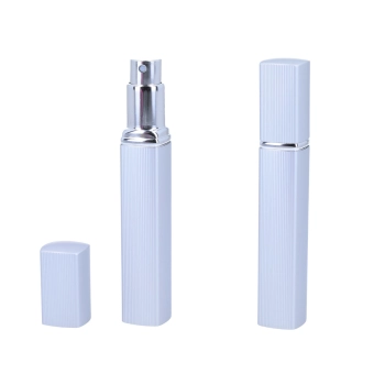 Atomizer - pojemnik karbowany na perfumy/wodę/odświeżacz twarzy/płyn antybakteryjny - srebrny