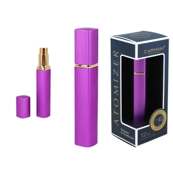 Atomizer - pojemnik karbowany na perfumy/wodę/odświeżacz twarzy/płyn antybakteryjny - fuksja