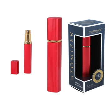 Atomizer - pojemnik karbowany na perfumy/wodę/odświeżacz twarzy/płyn antybakteryjny - czerwony