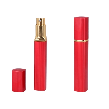 Atomizer - pojemnik karbowany na perfumy/wodę/odświeżacz twarzy/płyn antybakteryjny - czerwony