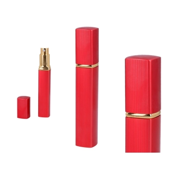 Atomizer - pojemnik karbowany na perfumy/wodę/odświeżacz twarzy/płyn antybakteryjny - czerwony