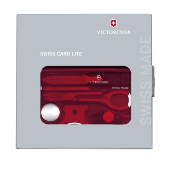 Swiss Card Lite - Transparentna Czerwona Box