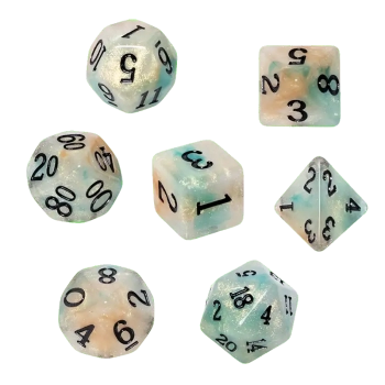 Komplet kości RPG - Dwukolorowe - Ruda Złota